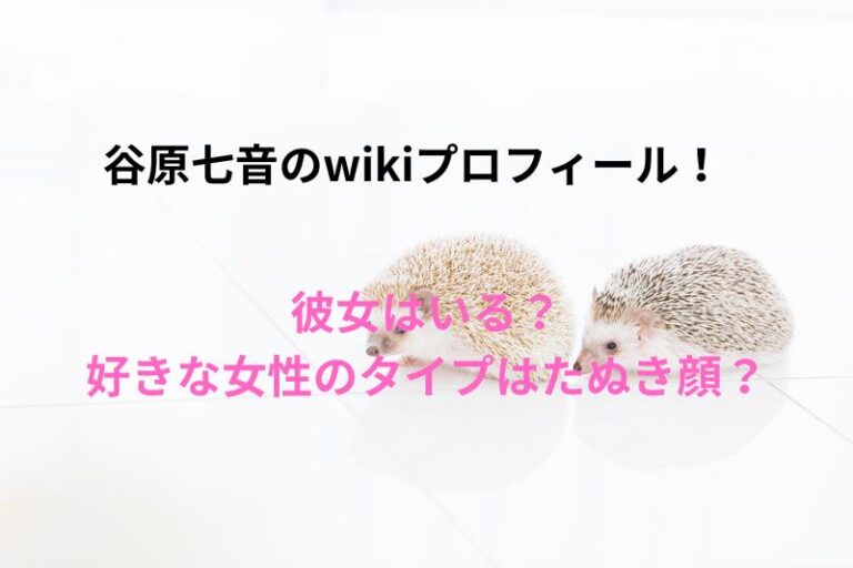 谷原七音のwikiプロフィール！彼女はいる？好きな女性のタイプはたぬき顔？