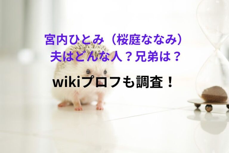 宮内ひとみ（桜庭ななみ）の夫はどんな人？兄弟は？wikiプロフも調査！