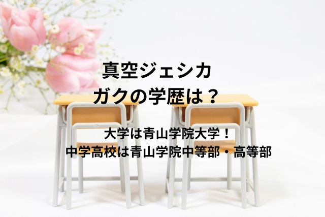 真空ジェシカのガクの学歴は？大学は青山学院大学！中学高校は青山学院中等部・高等部