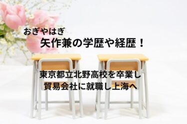 矢作兼の学歴や経歴！東京都立北野高校を卒業し貿易会社に就職し上海へ