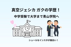真空ジェシカ ガクの学歴！中学受験で大学まで青山学院へ
