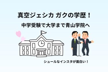 真空ジェシカ ガクの学歴！中学受験で大学まで青山学院へ