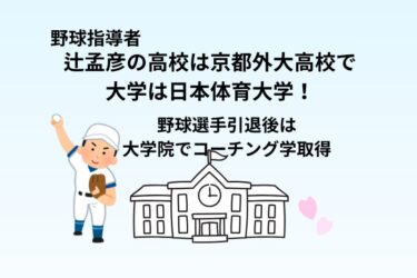 辻孟彦の高校は京都外大高校で大学は日本体育大学！野球選手引退後は大学院でコーチング学取得